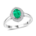 Rhapsody AAAA Kagem Zambian Emerald and Diamond E-F VS Ring in 950 Platinum (Size 10.0) 1.00 ctw - Sticky add to cart bar