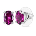D'Joy AAA Radiant Ember Garnet 1.80 ctw Earrings in Rhodium Over Sterling Silver - Sticky add to cart bar