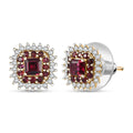 D'Joy Premium Anthill Garnet and Moissanite 1.85 ctw Crimson Core Earrings in 18K Vermeil Yellow Gold Over Sterling Silver - Sticky add to cart bar