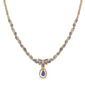 EverTrue Tanzanite 3.00 ctw Petal Flow Necklace in 18K YG Plated (18-20 Inches) (Del. In 8-10 Days) - Sticky add to cart bar