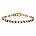 D'Joy Premium Anthill Garnet, Moissanite Bracelet in 18K Vermeil YG Over Sterling Silver (6.50 In) 4.40 ctw - Sticky add to cart bar