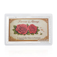 Valentine Special Deal 999 Fine Silver Forever & Always Emboss Sheet 1g