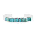 Santa Fe Style Kingman Turquoise  Bracelet in Sterling Silver (7.00 In) 24.00 ctw - Sticky add to cart bar