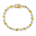 D'Joy Premium Golden Apatite, Moissanite Bracelet in 18K Vermeil YG Over Sterling Silver (7.25 In) 13.90 ctw - Sticky add to cart bar