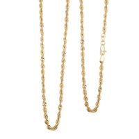10K Yellow Gold Hollow Rope Chain Necklace (26 Inches)4.00 Grams