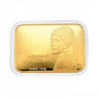 24K Gold A Symbol of Grace and Elegance Embossed Sheet 31x45.5mm 10mg