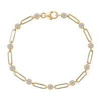 Luxuriant Lab Grown Diamond (EF-VS) Bracelet in 18K Vermeil YG Over Sterling Silver (7.25 In) 1.10 ctw