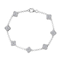 Luxuriant Lab Grown Diamond G-H SI 1.75 ctw Bracelet in Rhodium Over Sterling Silver (7.25 In) (Del. in 12-15 Days)
