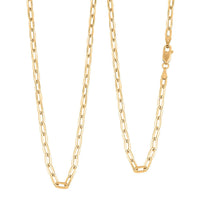 14K Yellow Gold 2.70mm Paper Clip Necklace 4.00 Grams (22 Inches)