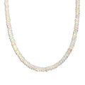 D'Joy Ethiopian Welo Opal 35.00 ctw Beaded Necklace in Rhodium Over Sterling Silver 18-20 Inches (Del. in 8-10 Days) - Sticky add to cart bar