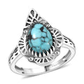 D'Joy Artisan Crafted Premium Blue Moon Turquoise Ring in Sterling Silver (Size 10.0) 1.80 ctw - Sticky add to cart bar