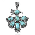 D'Joy Artisan Crafted Premium Blue Moon Turquoise 5.30 ctw Pendant without Chain in Sterling Silver - Sticky add to cart bar
