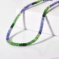 D'Joy Premium Tanzanite and Tsavorite Garnet 67.00 ctw Beaded Necklace in 18K Vermeil Yellow Gold Over Sterling Silver 18-20 Inches (Del. in 10-12 Days) - Sticky add to cart bar