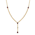 Premium Anthill Garnet and Luxuriant Lab Grown Diamond G-H, SI 1.50 ctw Flowing Vine Necklace in 18K Vermeil Yellow Gold Over Sterling Silver 18-20 Inches - Sticky add to cart bar