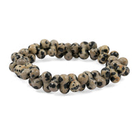 Peanut Dalmation Jasper Stretch Bracelet 116.90 ctw