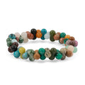 Multi Gemstones Stretch Bracelet 130.35 ctw - Sticky add to cart bar