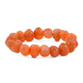 Red Agate Carved Stretch Bracelet 175.75 ctw - Sticky add to cart bar