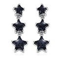 GP Whispers of Murano Style Star Earrings in Rhodium Over Sterling Silver (Del. in 8-10 Days) - Sticky add to cart bar