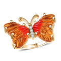 GP Murano Style, White Zircon Ring in 18K Vermeil YG Over Sterling Silver (Size 10.0) 0.10 ctw - Sticky add to cart bar