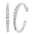 Luxuriant Lab Grown Diamond 2.00 ctw Hoop Earrings in Sterling Silver - Sticky add to cart bar