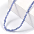D'Joy Premium Tanzanite 36.00 ctw Beaded Necklace in Rhodium Over Sterling Silver 18-20 Inches (Del. in 8-10 Days) - Sticky add to cart bar
