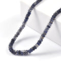D'Joy Catalina Iolite 46.50 ctw Beads Necklace in Rhodium Over Sterling Silver 18-20 Inches - Sticky add to cart bar