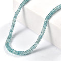 D'Joy Premium Blue Zircon 77.00 ctw Beaded Necklace in Rhodium Over Sterling Silver 18-20 Inches (Del. in 8-10 Days) - Sticky add to cart bar