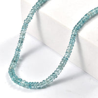 D'Joy Premium Blue Zircon 77.00 ctw Beaded Necklace in Rhodium Over Sterling Silver 18-20 Inches (Del. in 8-10 Days)