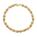Epic Deal 18K Vermeil YG Over Sterling Silver Nugget Link Men's Bracelet (8.50 In) (21.20 g) - Sticky add to cart bar