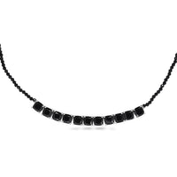 EverTrue Thai Black Spinel Royal Midnight Necklace (18-20 Inches) in Platinum Bond 50.00 ctw (Del. in 7-10 Days)