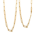 3mm Paperclip Chain Necklace in 10K Yellow Gold 3.44 Grams 22 Inches - Sticky add to cart bar