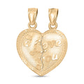 Made in America Splitting Hearts Pendant without Chain in 10K Yellow Gold 1.16 Grams - Sticky add to cart bar