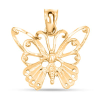 Made in America Butterfly Pendant without Chain in 10K Yellow Gold 1.3 Grams