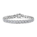D'Joy Moissanite 4.35 ctw Cuban Chain Men's Bracelet in Rhodium Over Sterling Silve (8.00 In) (Del. in 8-10 Days) - Sticky add to cart bar