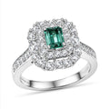 Certified & Appraised D'Joy Pirineu Lagoon Tourmaline and Moissanite 1.50 ctw Ring - Sticky add to cart bar