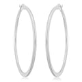 Sleek Hoop Earrings in Stainless Steel - Sticky add to cart bar