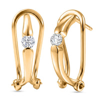 Luxuriant Lab Grown Diamond Radiant Earrings in Sterling Silver