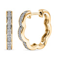 Luxuriant Lab Grown Diamond Curves Halo Earrings - Sticky add to cart bar