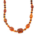 Mixed Amber Beaded Necklace in Sterling Silver 23 Inches - Sticky add to cart bar