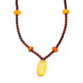 Baltic Amber Beaded Necklace in Sterling Silver (22 Inches) - Sticky add to cart bar