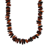Mixed Amber Beaded Necklace (Dark Brown & Black)