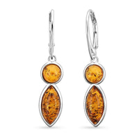 Baltic Amber Earrings in Sterling Silver