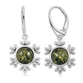 Green Amber Earrings in Sterling Silver - Sticky add to cart bar