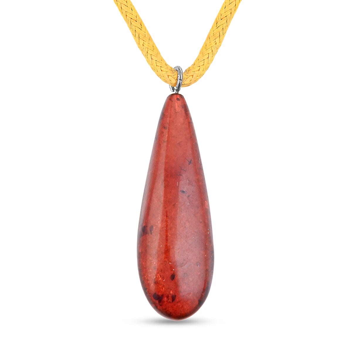 Amber Yellow Rope Necklace (32 Inches)