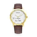 STRADA Japanese Movement Whatever I'm late anyway Dial Watch with Brown Faux Leather Strap (40.38mm) (7.5-9.0 Inch) - Sticky add to cart bar