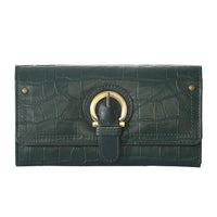 "UNION CODE -RFID Protected 100% Genuine Leather Women's Wallet SIZE: 7.5(L)x4.5(W) inches COLOR:DarkBrown"