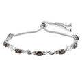 Brazilian Smoky Quartz Bolo Bracelet in Stainless Steel 2.75 ctw - Sticky add to cart bar