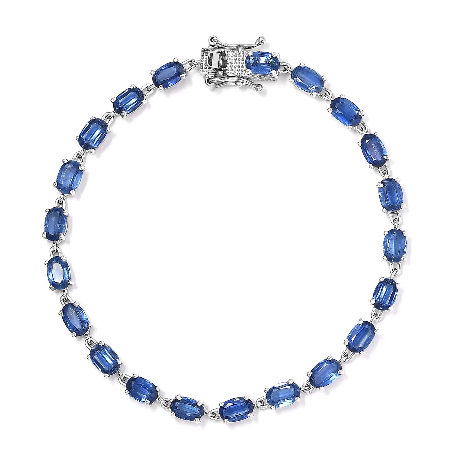 Himalayan Kyanite Tennis Bracelet in Platinum Over Sterling Silver (6.50 In) 11.60 ctw