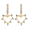 Diamond Spiked Heart Statement Earrings in Vermeil Yellow Gold Over Sterling Silver 0.35 ctw - Sticky add to cart bar