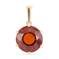 Luxoro 10K Yellow Gold AAA Sri Lankan Honey Garnet Solitaire Pendant 5.00 ctw - Sticky add to cart bar